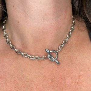 Robert Lee Morris Sterling Silver Chain Link Necklace